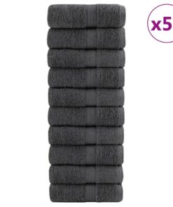vidaXL Premium washandjes SOLUND 50 stuks antraciet 30x30cm 600 g/m²