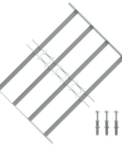 vidaXL Raambeveiliging verstelbaar met 4 dwarsstangen 500-650 mm