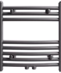 vidaXL Radiator / handdoekenrek gebogen 480x480 mm grijs