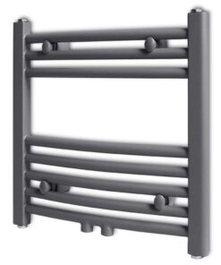 vidaXL Radiator / handdoekenrek gebogen 480x480 mm grijs