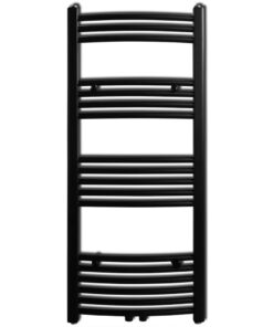 vidaXL Radiator / handdoekenrek gebogen 500x1160 mm zwart