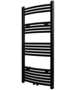 vidaXL Radiator / handdoekenrek gebogen 500x1160 mm zwart