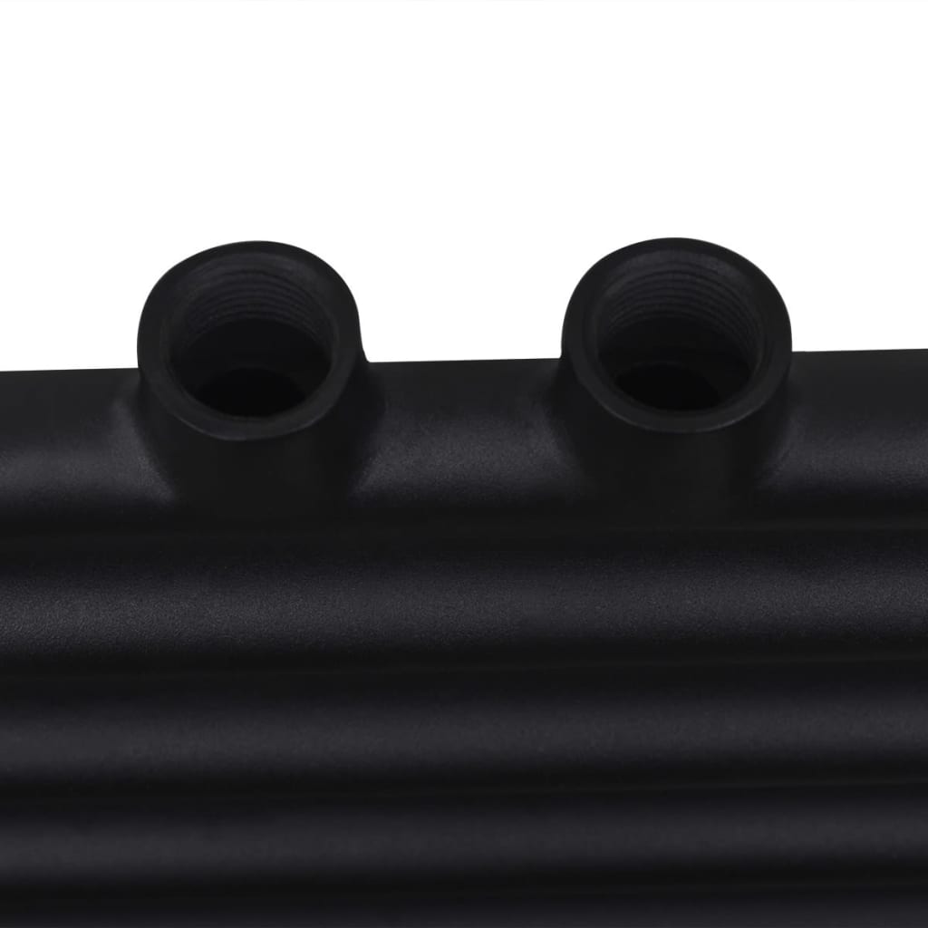 vidaXL Radiator / handdoekenrek recht 480x480 mm zwart - Image 7