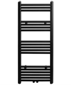 vidaXL Radiator / handdoekenrek recht 500x1160 mm zwart