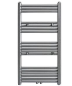 vidaXL Radiator / handdoekenrek recht 600x1160 mm grijs