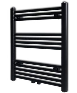vidaXL Radiator / handdoekenrek recht 600x764 mm zwart