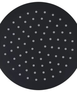 vidaXL Regendouchekop rond 20 cm roestvrij staal zwart