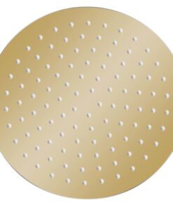 vidaXL Regendouchekop rond 25 cm roestvrij staal goudkleurig
