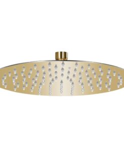 vidaXL Regendouchekop rond 25 cm roestvrij staal goudkleurig