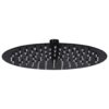 vidaXL Regendouchekop rond 25 cm roestvrij staal zwart