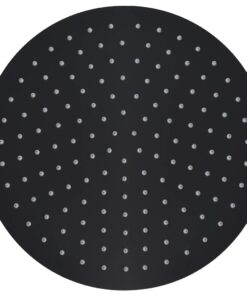 vidaXL Regendouchekop rond 30 cm roestvrij staal zwart
