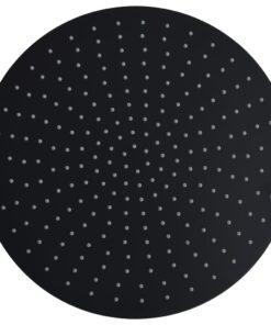 vidaXL Regendouchekop rond 40 cm roestvrij staal zwart