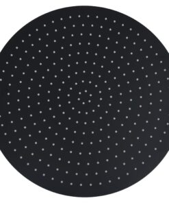 vidaXL Regendouchekop rond 50 cm roestvrij staal zwart