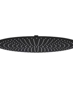 vidaXL Regendouchekop rond 50 cm roestvrij staal zwart
