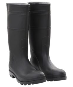 vidaXL Regenlaarzen maat 45 PVC zwart