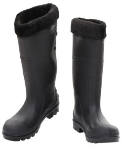 vidaXL Regenlaarzen met verwijderbare sokken maat 39 PVC zwart