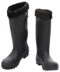 vidaXL Regenlaarzen met verwijderbare sokken maat 40 PVC zwart