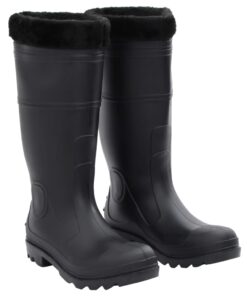 vidaXL Regenlaarzen met verwijderbare sokken maat 41 PVC zwart
