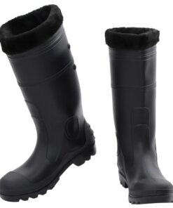 vidaXL Regenlaarzen met verwijderbare sokken maat 43 PVC zwart