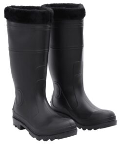 vidaXL Regenlaarzen met verwijderbare sokken maat 43 PVC zwart