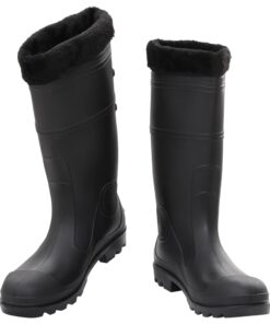 vidaXL Regenlaarzen met verwijderbare sokken maat 44 PVC zwart