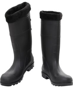 vidaXL Regenlaarzen met verwijderbare sokken maat 45 PVC zwart