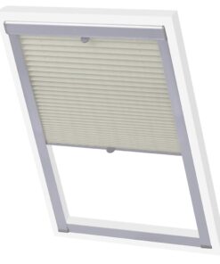 vidaXL Rolgordijn geplooid crème SK08