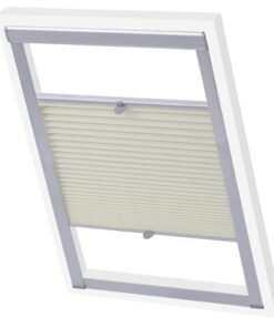 vidaXL Rolgordijn geplooid crème SK08