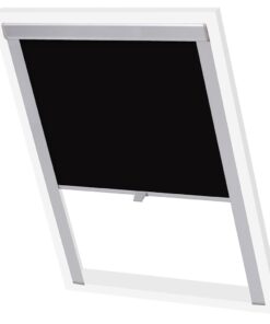 vidaXL Rolgordijn verduisterend zwart FK06