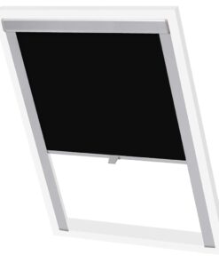 vidaXL Rolgordijn verduisterend zwart P06/406