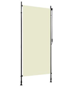 vidaXL Rolgordijn voor buiten 100x270 cm crème