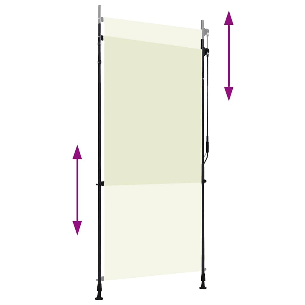vidaXL Rolgordijn voor buiten 100x270 cm crème - Image 3