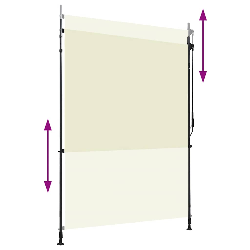 vidaXL Rolgordijn voor buiten 150x270 cm crème - Image 3