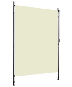 vidaXL Rolgordijn voor buiten 150x270 cm crème