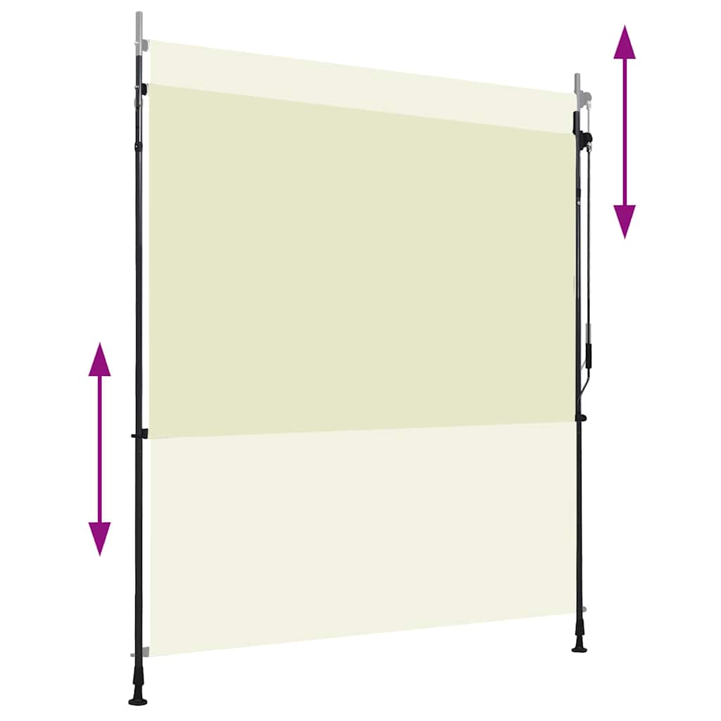 vidaXL Rolgordijn voor buiten 200x270 cm crème - Image 3