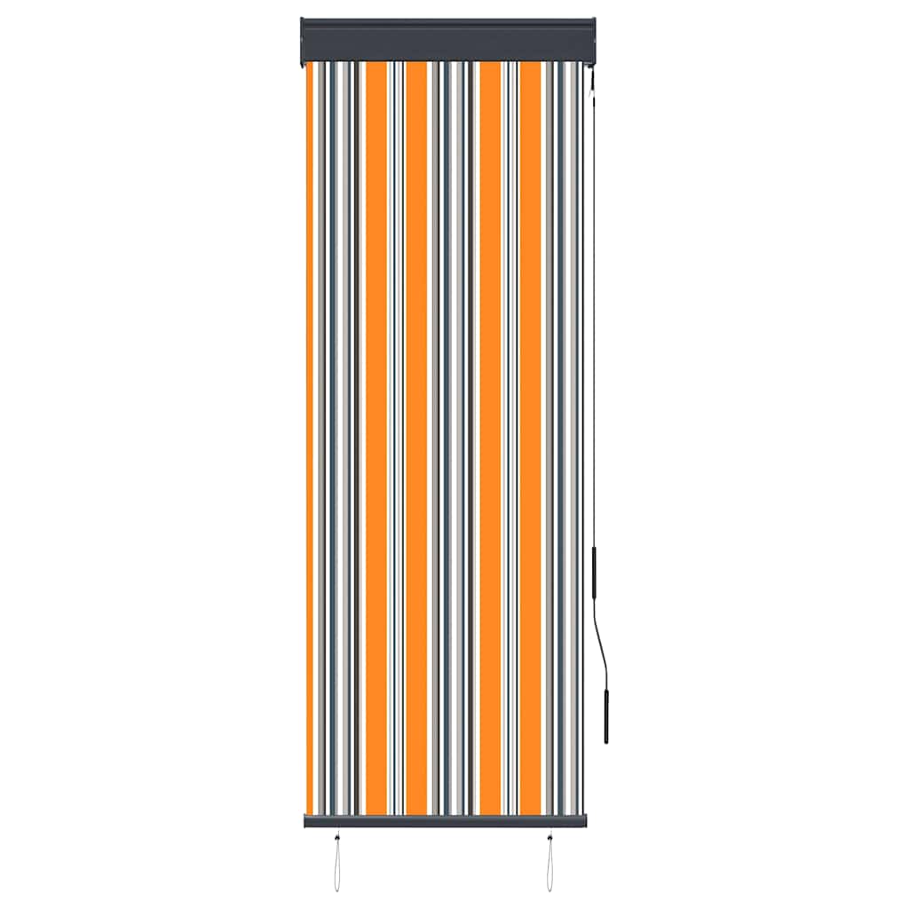 vidaXL Rolgordijn voor buiten 60x250 cm geel en blauw