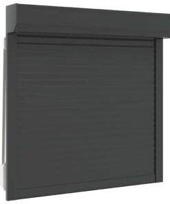 vidaXL Rolluik 100x100 cm aluminium antracietkleurig