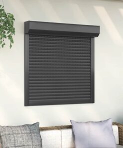 vidaXL Rolluik 100x100 cm aluminium antracietkleurig