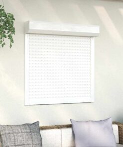 vidaXL Rolluik 100x100 cm aluminium wit