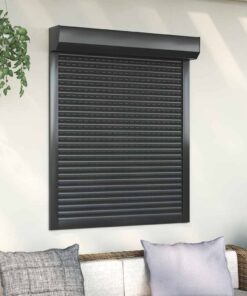 vidaXL Rolluik 100x120 cm aluminium antracietkleurig