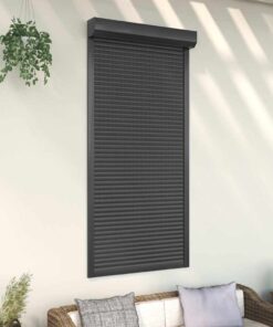 vidaXL Rolluik 100x210 cm aluminium antracietkleurig
