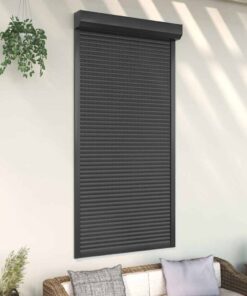 vidaXL Rolluik 110x220 cm aluminium antracietkleurig