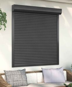 vidaXL Rolluik 130x140 cm aluminium antracietkleurig