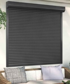 vidaXL Rolluik 160x150 cm aluminium antracietkleurig