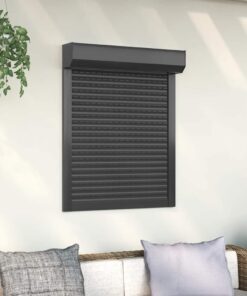 vidaXL Rolluik 70x100 cm aluminium antracietkleurig