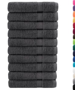 vidaXL Saunadoeken SOLUND 10 st 600 g/m² 80x200 cm antracietkleur