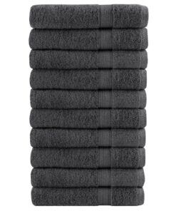 vidaXL Saunadoeken SOLUND 10 st 600 g/m² 80x200 cm antracietkleur