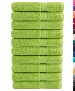 vidaXL Saunadoeken SOLUND 10 st 600 g/m² 80x200 cm appelgroen
