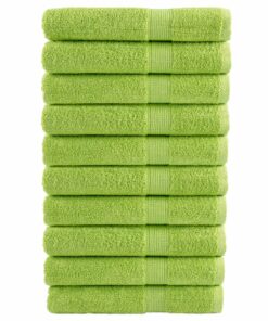 vidaXL Saunadoeken SOLUND 10 st 600 g/m² 80x200 cm appelgroen