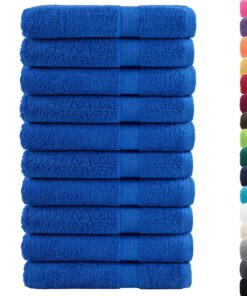 vidaXL Saunadoeken SOLUND 10 st 600 g/m² 80x200 cm blauw